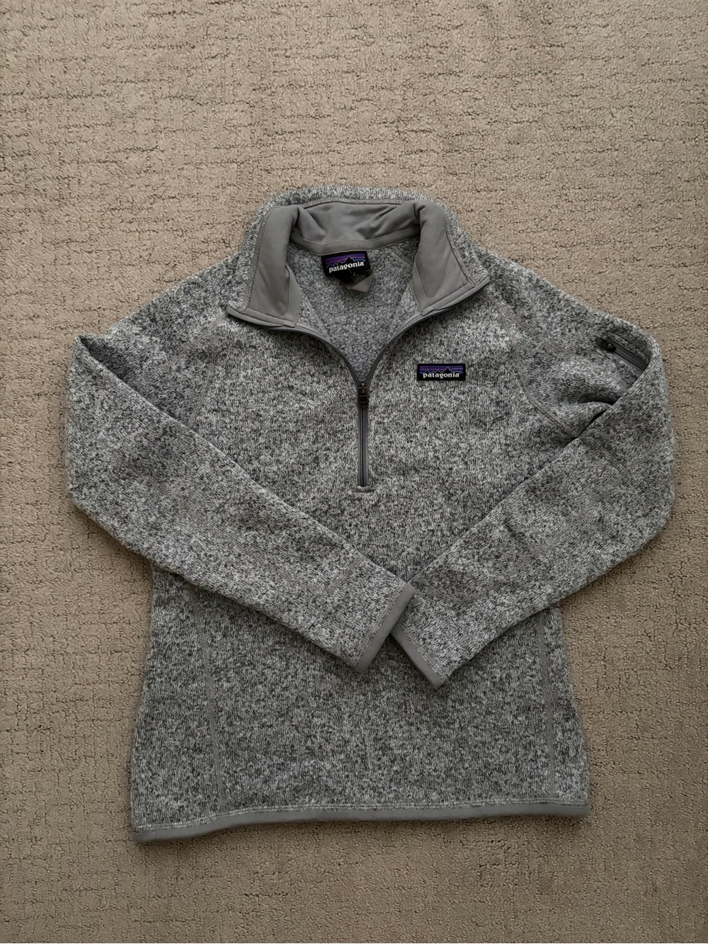 Patagonia Women’s Better Sweater 1/4 Zip Fleece Pullover in Birch White
